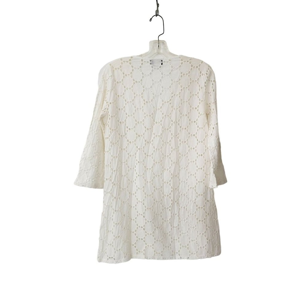 Jordon Taylor White Cotton Eyelet Swim Cover Up - Picture 2 of 6